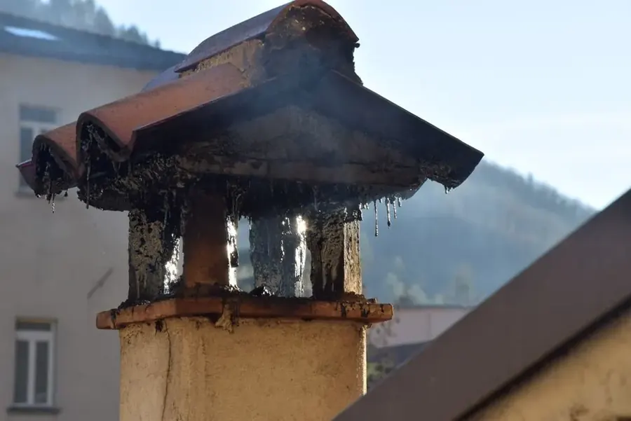 Chimney fire damage assessment in a Fairfax County Virginia home